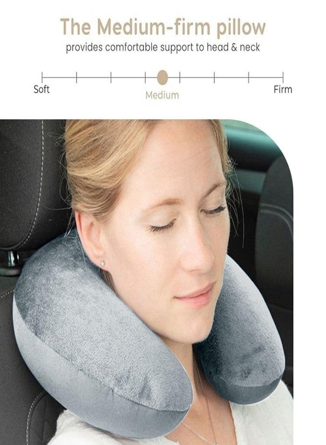 ALN® Premium Velvet Travel Neck Pillow for Travelling and Sleeping in Airplane Flight, Cab, Car, Train, Bus for Men and Women Head Rest Neck Holder Pillow for Pain Relief - Image 2